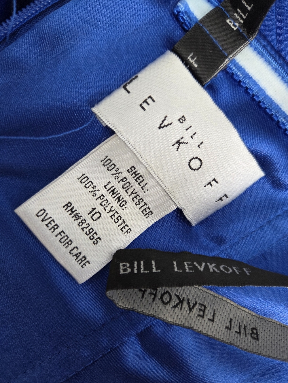 Bill Levkoff Blue Bridesmaid Short Dress Prom Wedding Size 10 - Picture 5 of 6